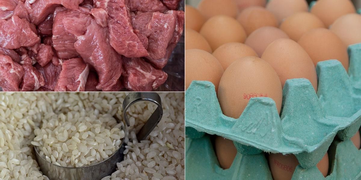 Precio de los alimentos sigue disparado: arroz, huevos y carne, los más costosos