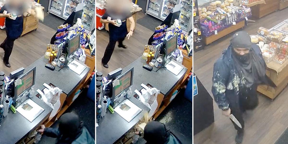 Video: Mujer frustró un robo lanzando cajas de natilla a un ladrón