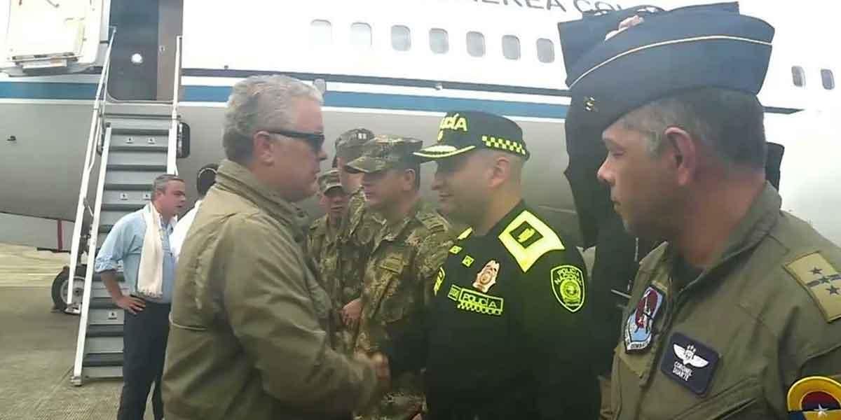 Presidente Duque llega a Antioquia tras el fin del paro armado del Clan del Golfo