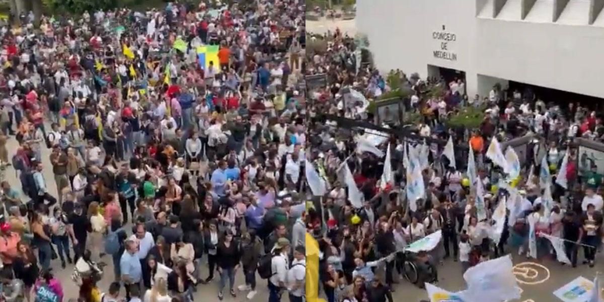 Ciudadanos de Medellín mostraron su apoyo a Daniel Quintero