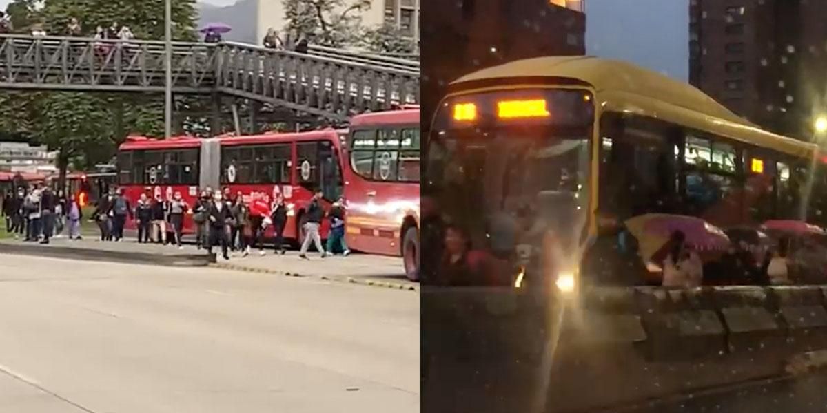 Disturbios en Bogotá: bloqueos en Transmilenio y congestión en varias vías