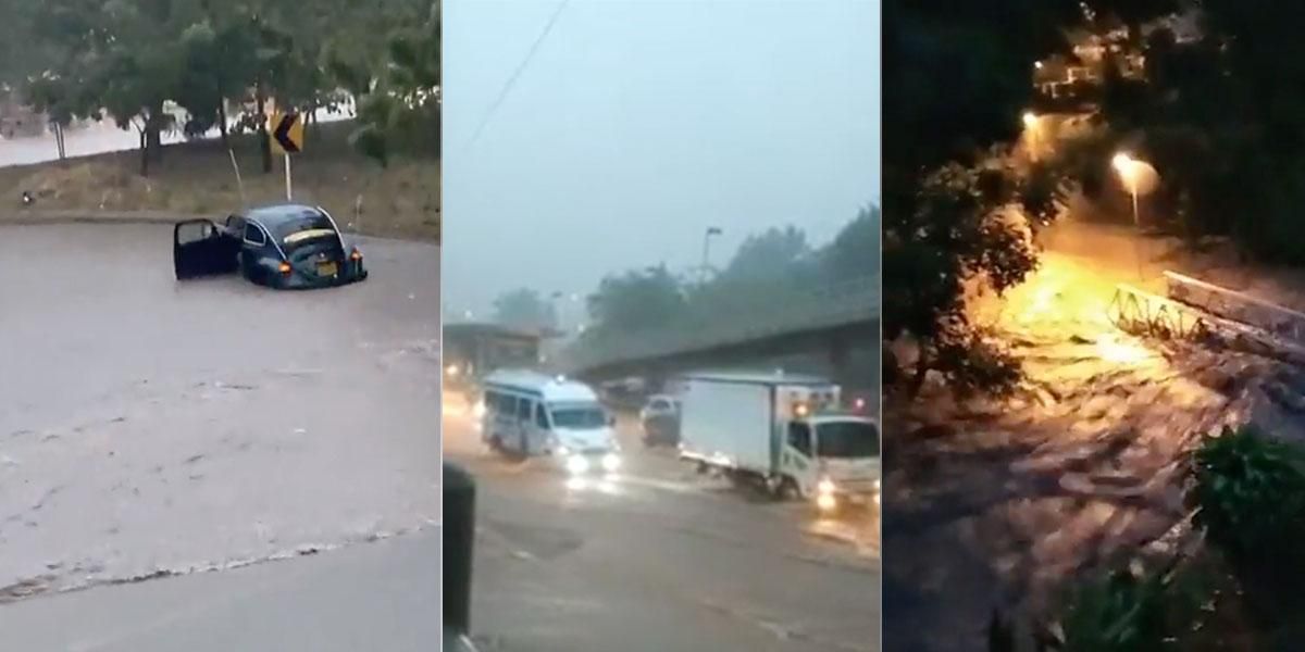 Fuertes lluvias provocaron inundaciones en el área metropolitana de Bucaramanga