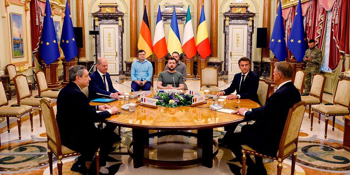 Zelenski agradece la visita y la solidaridad de cuatro líderes europeos
