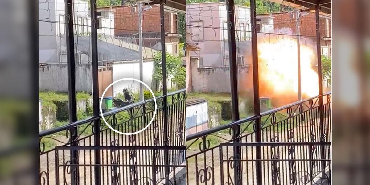 Video | Policía resultó gravemente herido tras intentar desactivar una moto bomba en Suárez, Cauca