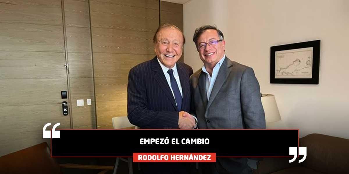 “Empezó el cambio”: Rodolfo Hernández se reunió con el presidente electo Gustavo Petro