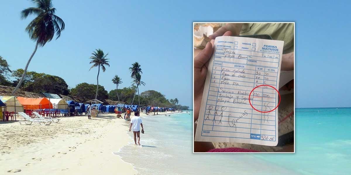 Turista denuncia cobro de 250 mil pesos por sentarse en Playa Blanca