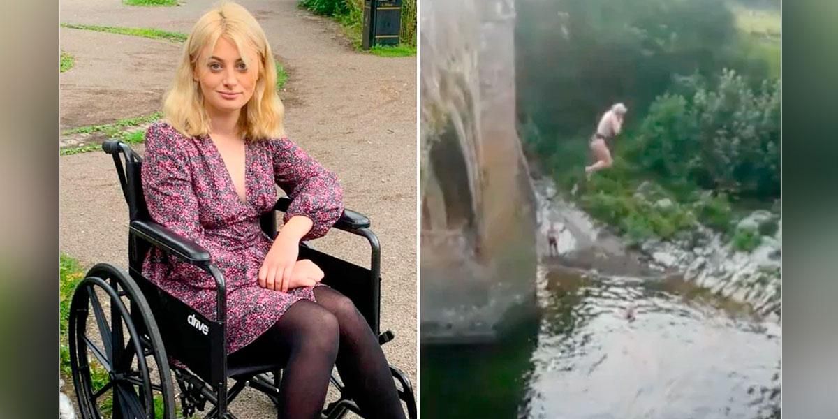 Video | Una mujer quedó en silla de ruedas tras hacer un clavado a 15 metros de altura
