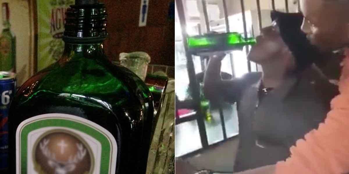 Video | Un joven murió tras apostar que podía tomarse una botella entera de licor en dos minutos