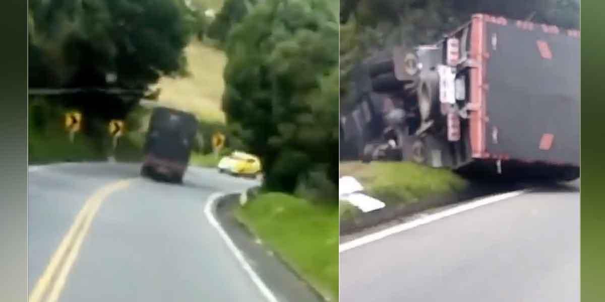 Video: Camión sin frenos impacta a taxi en vía de Pasto; un muerto y cuatro heridos