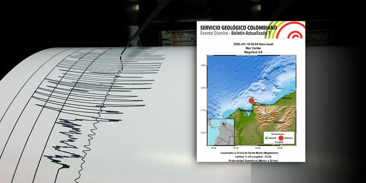 Fuerte sismo sacudió a Santa Marta en la madrugada de este lunes