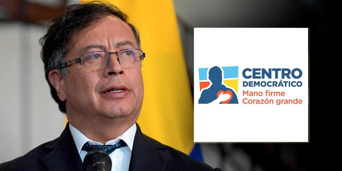 Centro Democrático refuta advertencia del presidente Petro a la cúpula militar y de Policía