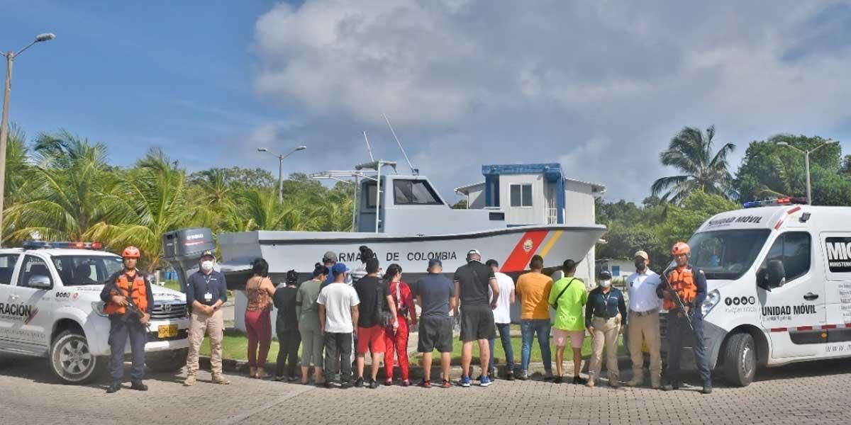 17 migrantes venezolanos fueron salvaguardados por la Armada en San Andrés