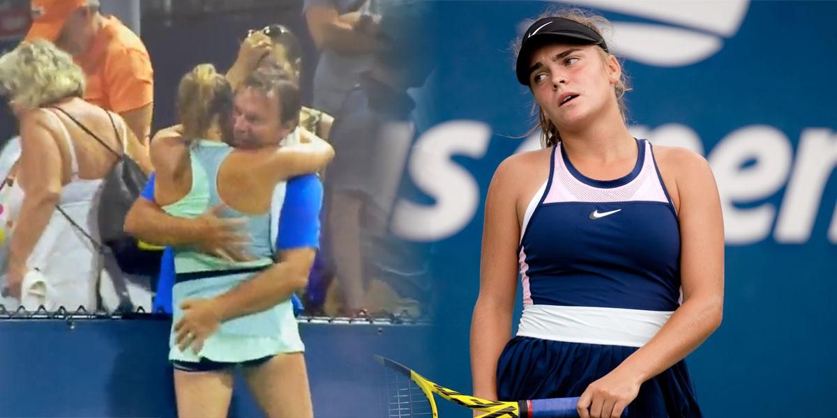 Video: Polémica celebración de padre a hija de 16 años en el US Open