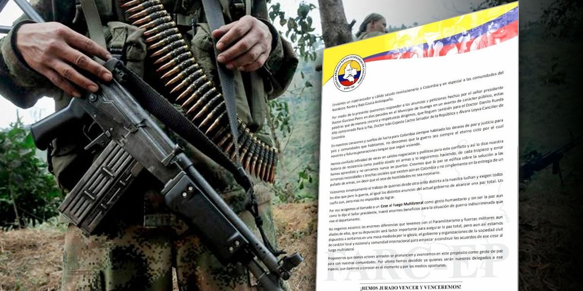 Disidencias del frente 36 anuncia cese bilateral del fuego en tres subregiones de Antioquia