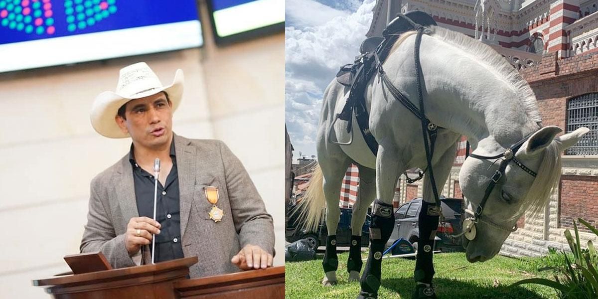 Senador del Centro Democrático intenta entrar caballo al Congreso por que ahora es ‘Pet-Friendly’
