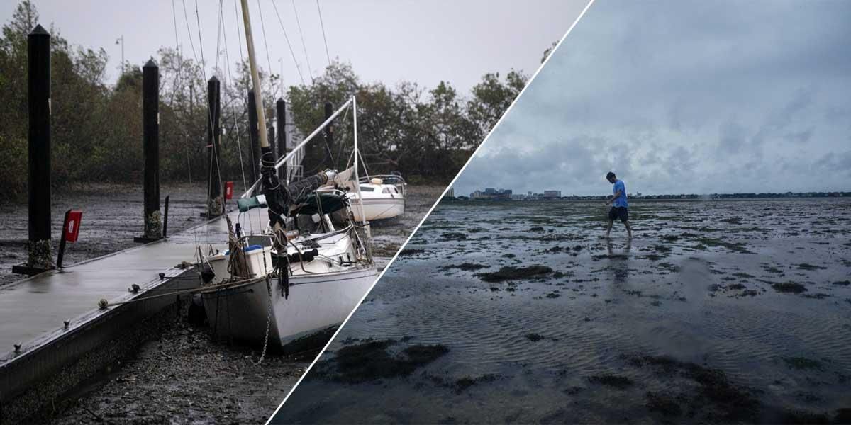 “Succionó” el mar y dejó a la bahía de Tampa sin agua: los desastres del huracán Ian en Florida