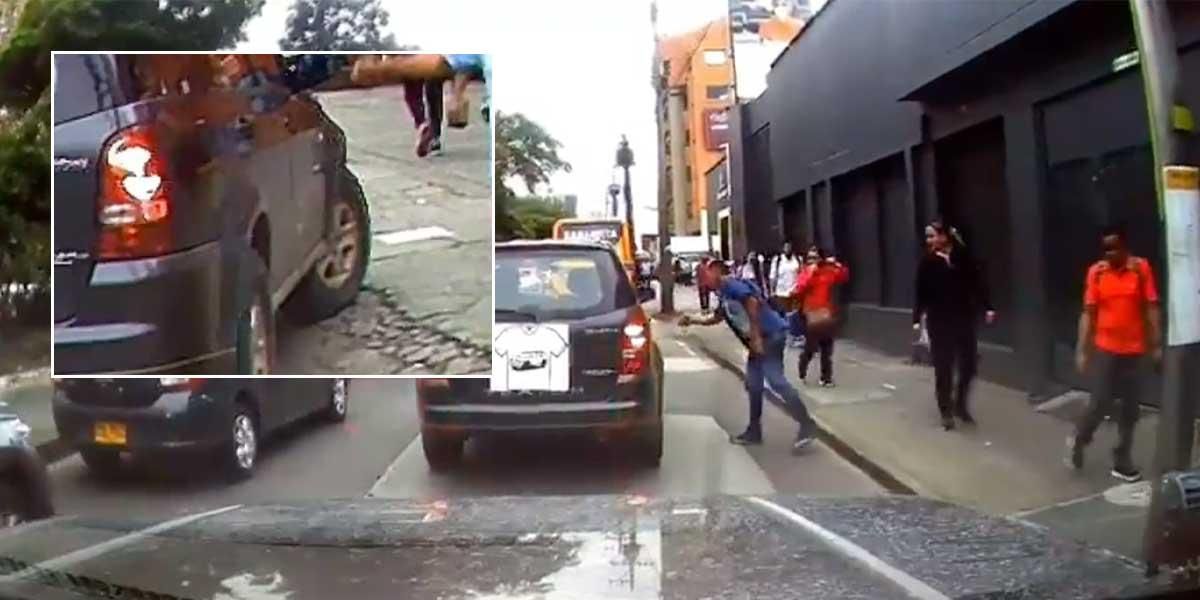 Video: más de cinco personas intentan engañar a conductor con falsa alerta para robarlo