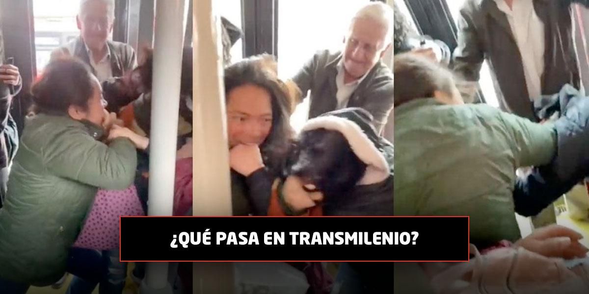 Dos mujeres pelean a mordiscos en Transmilenio: uno de cada tres pasajeros se “colan” en las estaciones