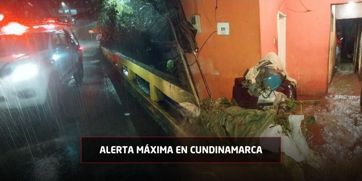 Inundaciones y derrumbes: alerta máxima en varios municipios de Cundinamarca por las fuertes lluvias