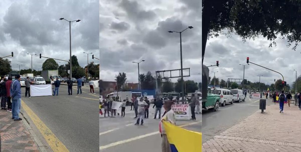 Fuertes enfrentamientos entre encapuchados y el Esmad en Bogotá en medio de la manifestación