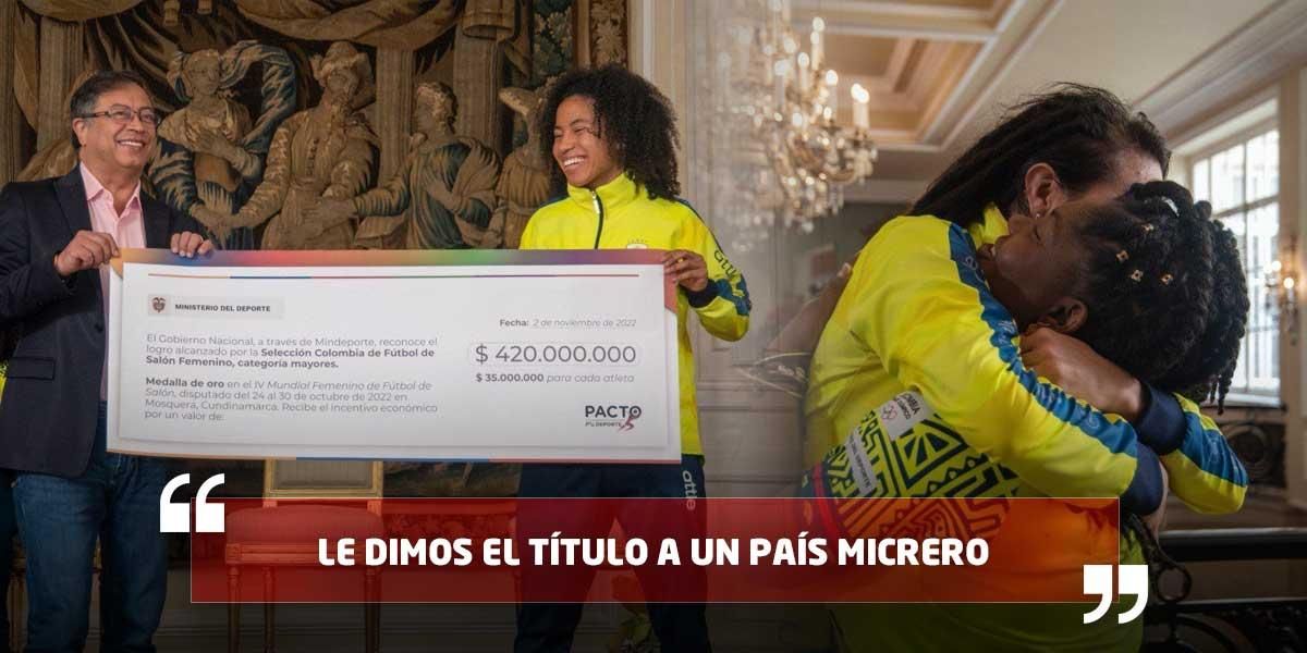 No solo fue a la sub-17: el millonario premio del Gobierno a selección femenina de futsal