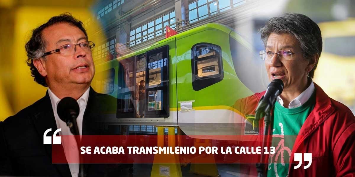 ¿Metro por la Caracas sería subterráneo?: lo que hablaron Petro y Claudia López en reunión