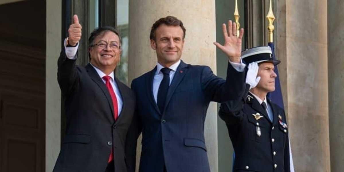 Finaliza el encuentro entre el presidente Petro con su homólogo francés, Emmanuel Macron