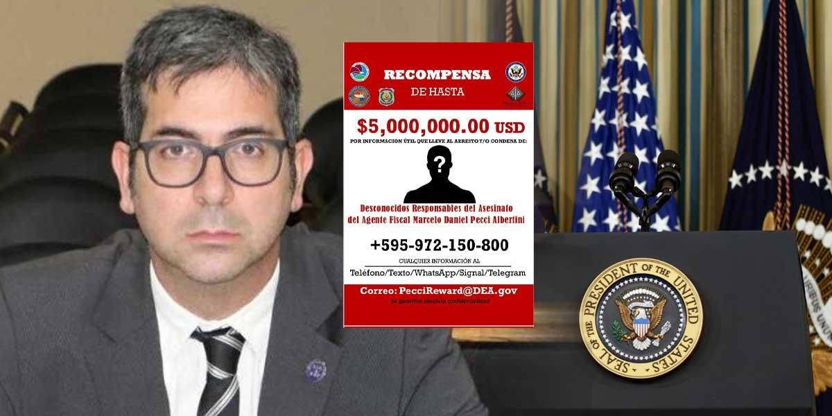 EE. UU. ofrece recompensa por información sobre el asesinato del fiscal, Marcelo Pecci