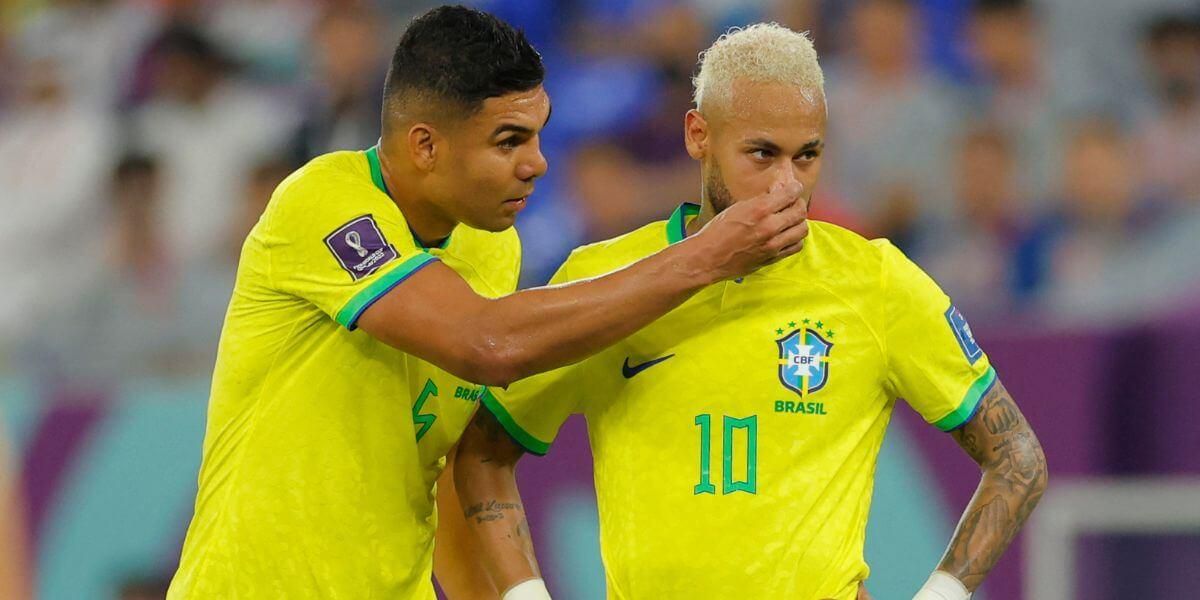 Se revela qué fue lo que Casemiro le untó a Neymar en partido de Brasil - Corea del Sur