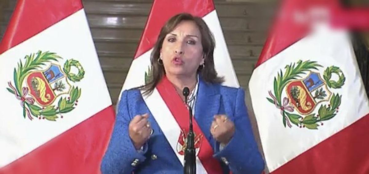 Presidenta de Perú propondrá al Congreso adelantar elecciones generales a abril de 2024