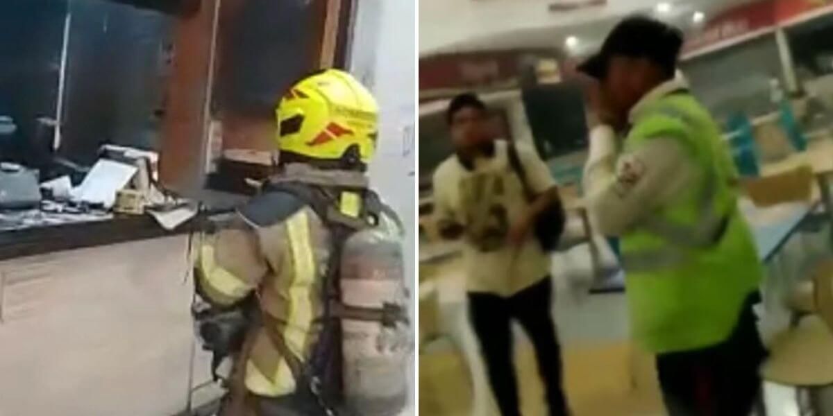 Mujer se quedó dormida en pleno incendio en centro comercial Los Molinos