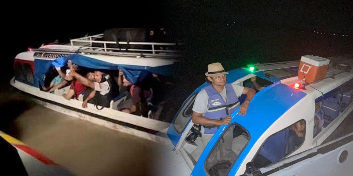 Armada rescató a 23 personas que naufragaban en dos embarcaciones en el río Amazonas