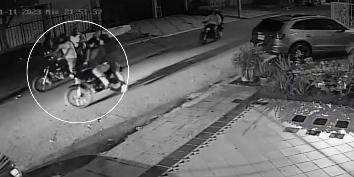 Motorizados salen en manada a robar en Bucaramanga: las acciones delictivas quedaron en video
