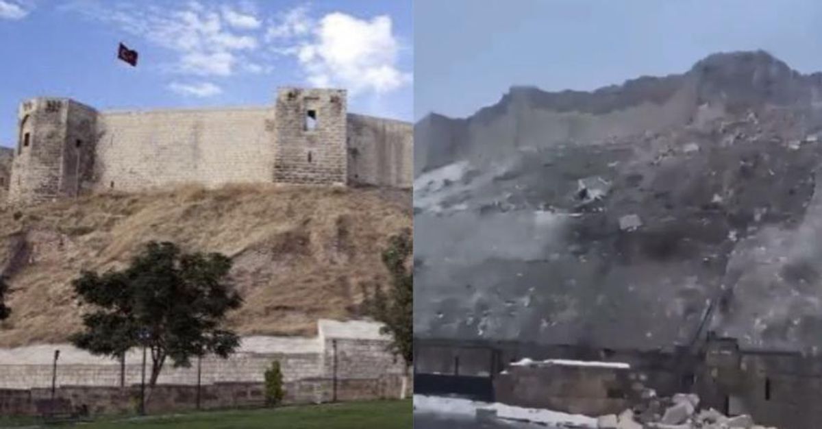 El castillo de Gaziantep, considerado patrimonio mundial, se derrumba por terremoto en Turquía