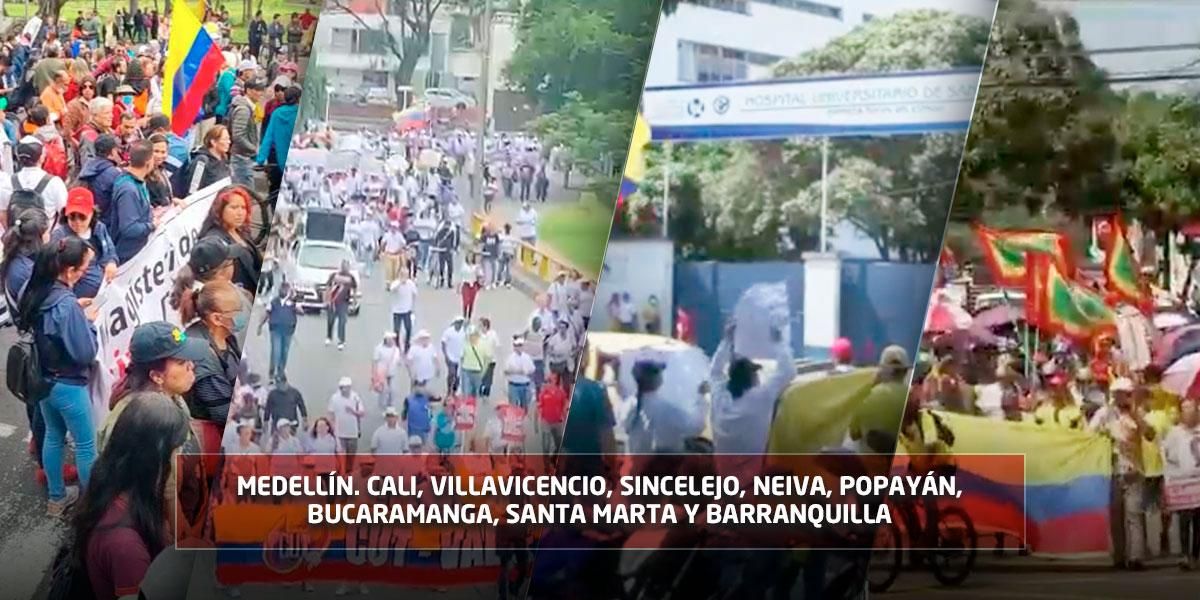 Marchas en Colombia:  movilizaciones a favor del Gobierno de Petro
