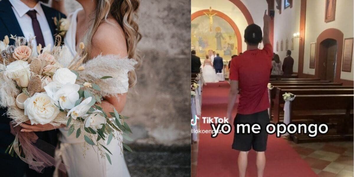 Joven interrumpe matrimonio en pleno "sí" y se vuelve tendencia en TikTok