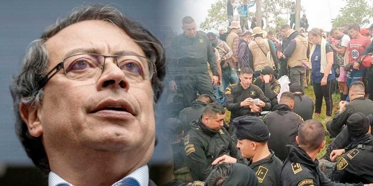 Petro exigió la liberación de policías secuestrados en San Vicente del Caguán