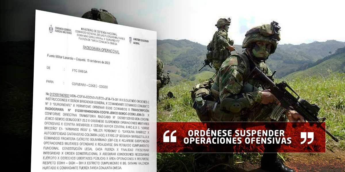 Revelan radiograma que ordenó a grupo de las fuerzas especiales no actuar contra grupos armados