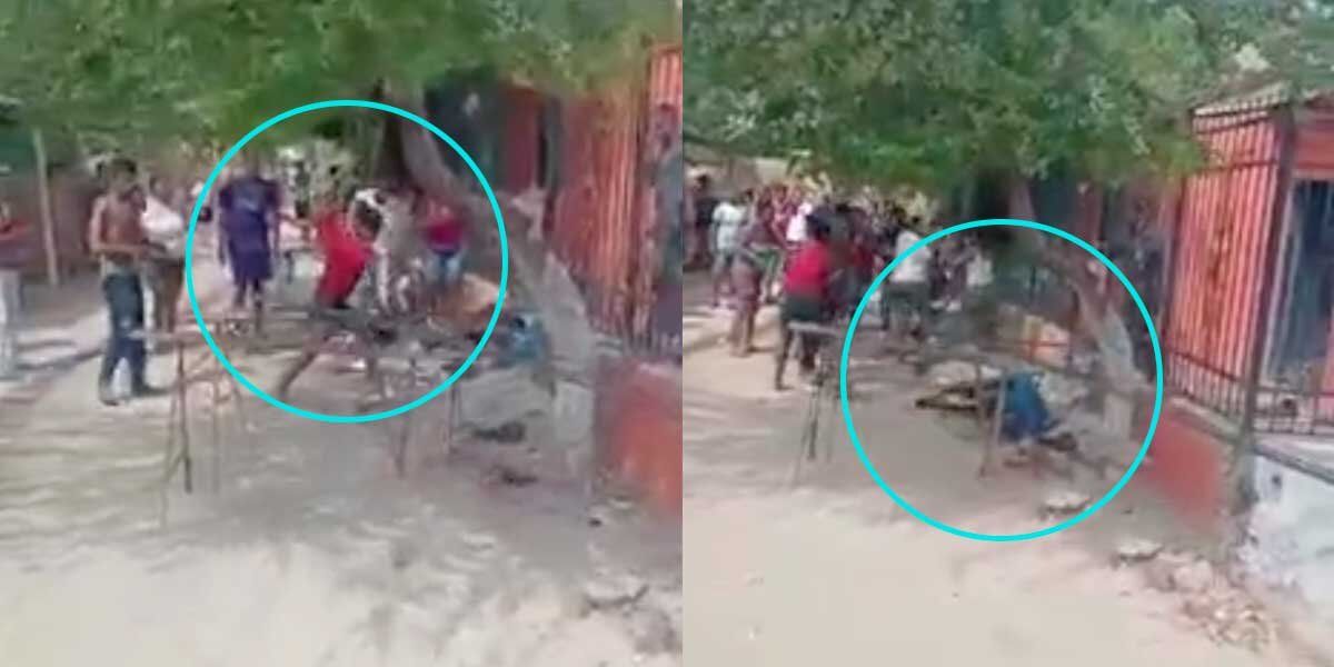 Video | Mujer atacó a machetazos a hombre al que “sorprendió tocando” a su hija en Santa Marta