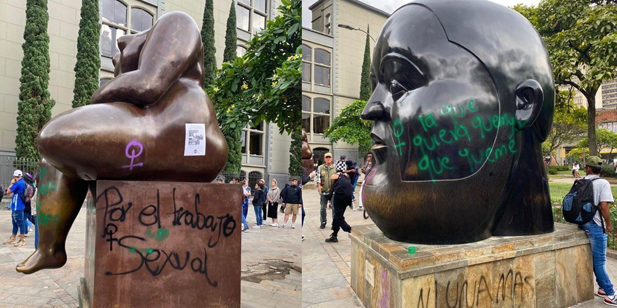 En vandalismo termina movilización del Día de la Mujer en Medellín