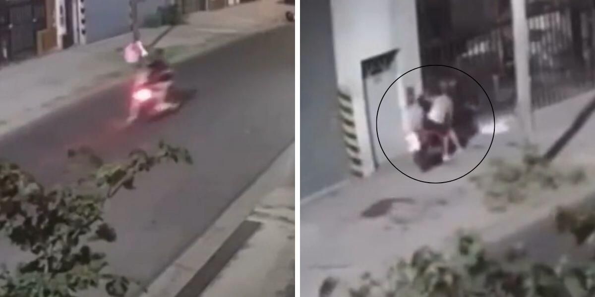 Video: policía se defendió y mató a un ladrón que intentó robarle la moto