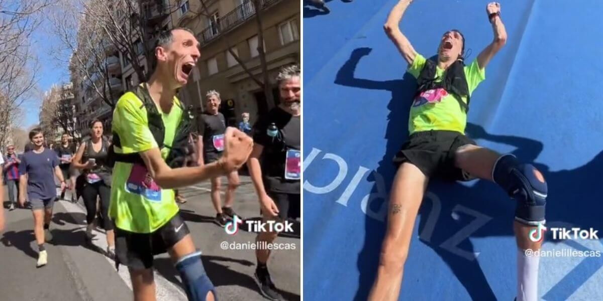 Video Alex Roca un atleta con parálisis triunfando en la maratón de Barcelona