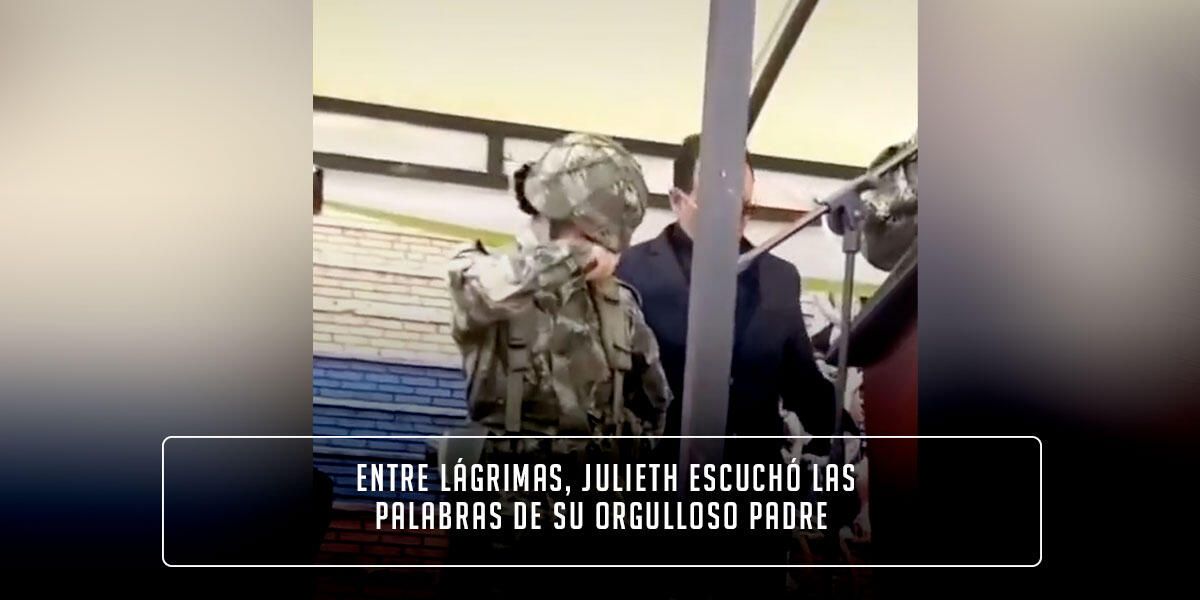 Video | Comparten emotivo homenaje que alcanzaron a hacerle en vida a la teniente, Julieth García