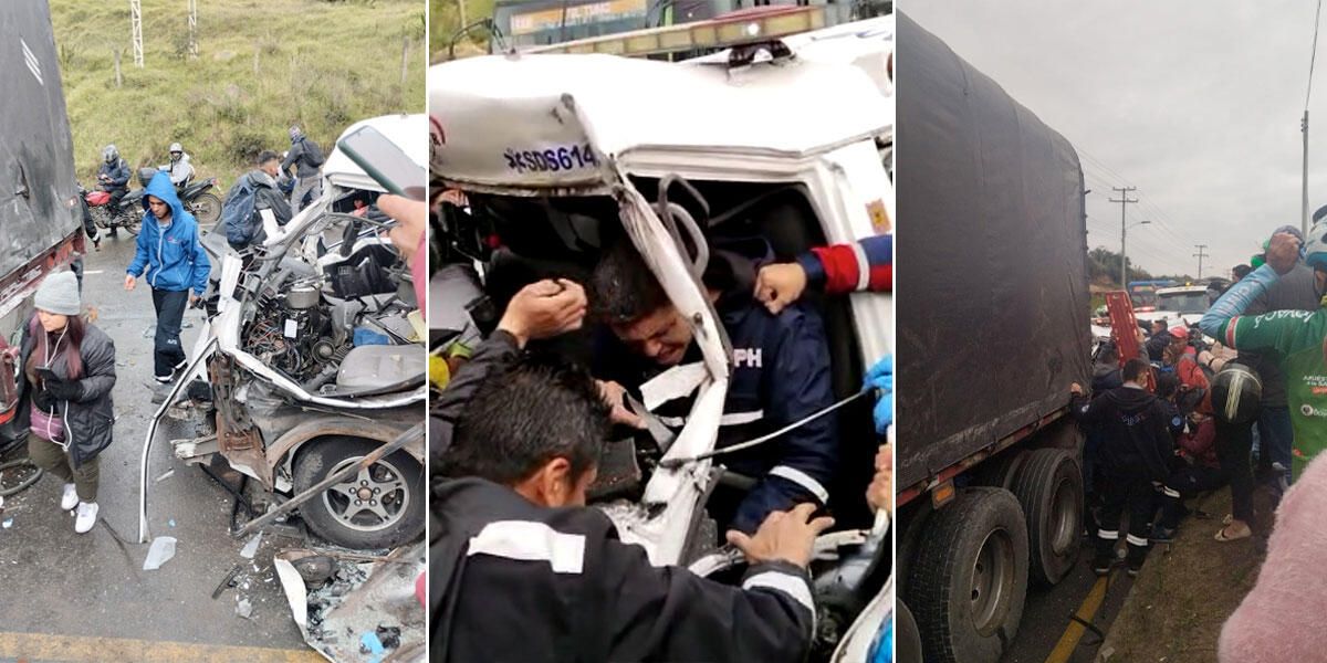 Video sensible: grave accidente de una ambulancia; luchan por salvar a sobrevivientes