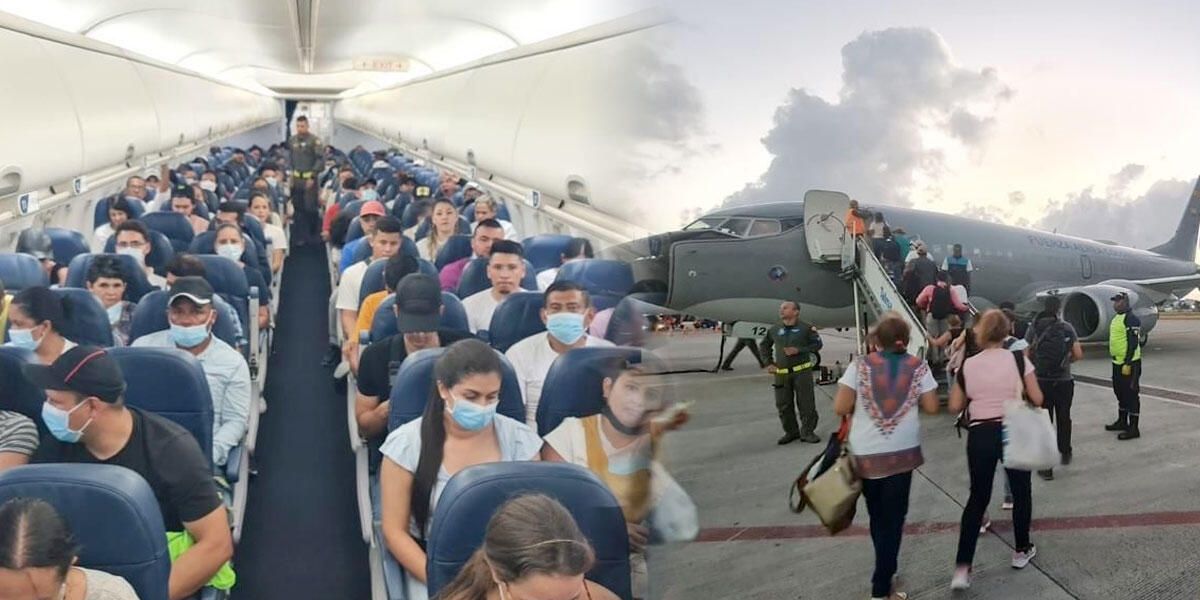 Avión de la Fuerza Aérea traslada a 240 personas desde San Andrés por contingencia de aerolíneas
