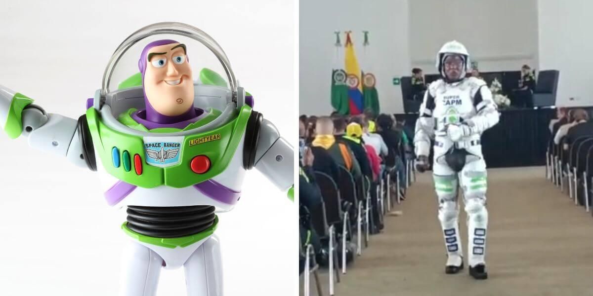 ¿Al infinito y Más allá un policía sacó a relucir un nuevo uniforme y es comparado con Buzz Lightyear