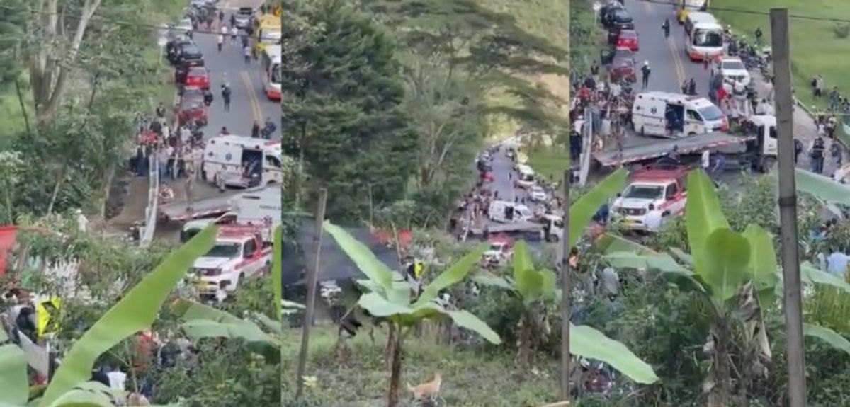 Grave accidente: bus se volcó en Bituima y deja una persona muerta