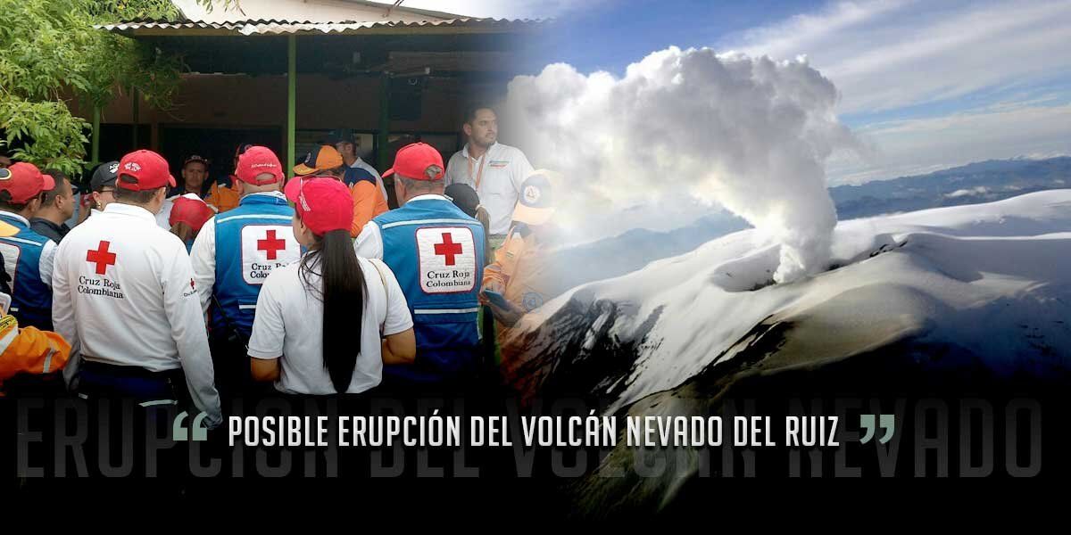 Cruz Roja prepara a comunidades de Cundinamarca por actividad del Nevado del Ruiz
