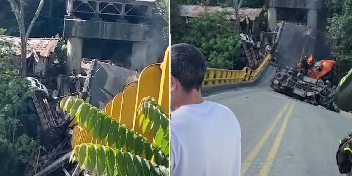 Video | Se cayó el puente de La Tebaida, en Quindío: dos personas murieron y hay 15 heridos