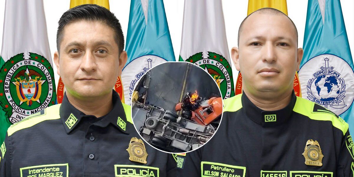 Ellos eran los policías que murieron en el colapso del puente en La Tebaida: iban en un camión